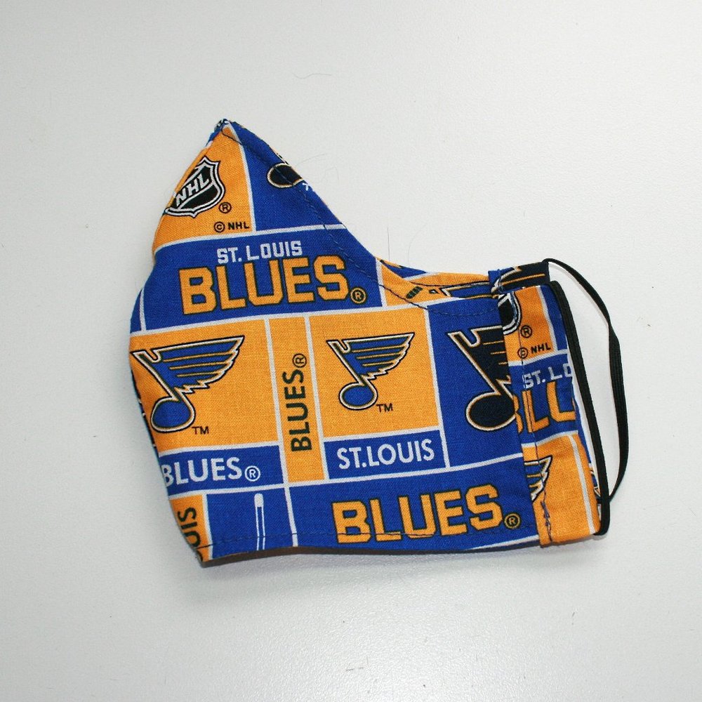 HANDMADE St. Louis Blue Face Mask Shield - Picture 2 of 4